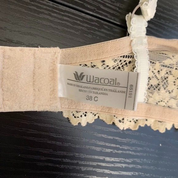 Wacoal Floral Embrace Lace Ivory‎ Underwire Bra & Brief Panties Set 38C/7 - Picture 8 of 12